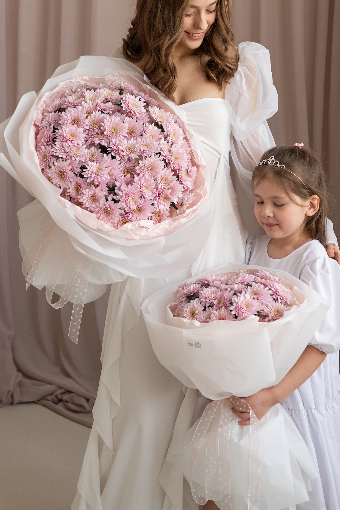 Букет из Розовых хризантем "Романтика утра"